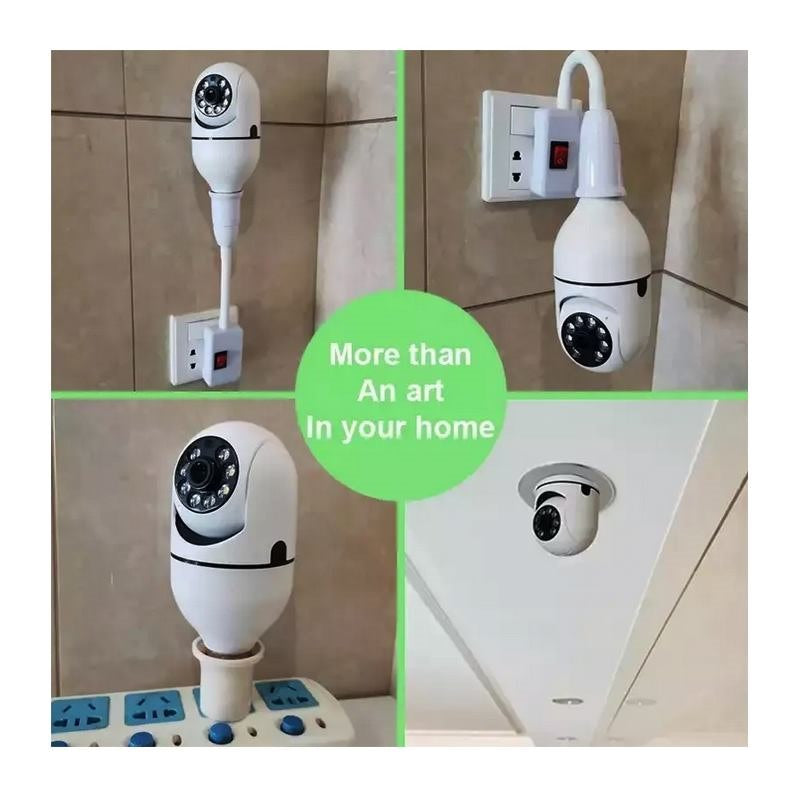 Cámara ampolleta JT-8177 instalada en distintos portalámparas de la casa
