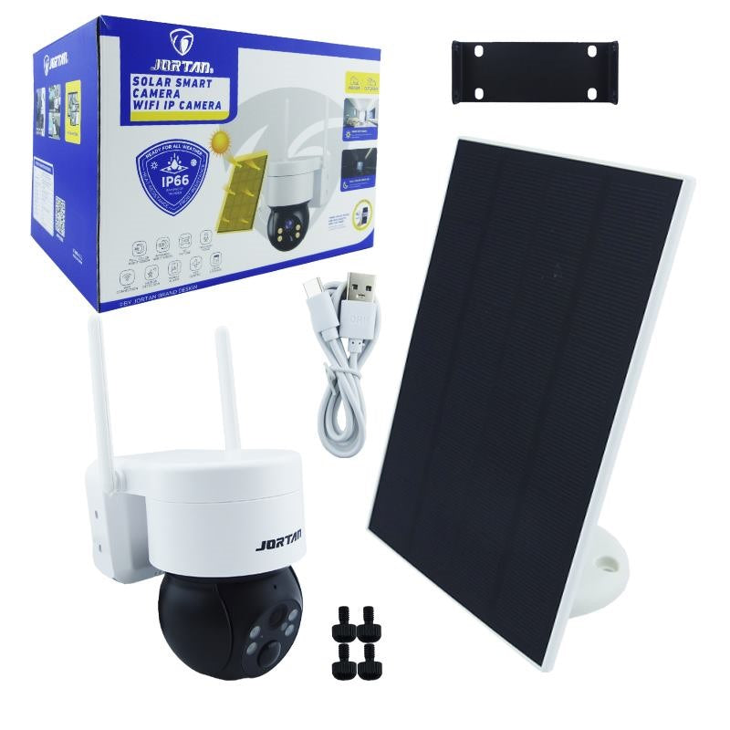 Cámara solar 8158 con panel solar, base y accesorios